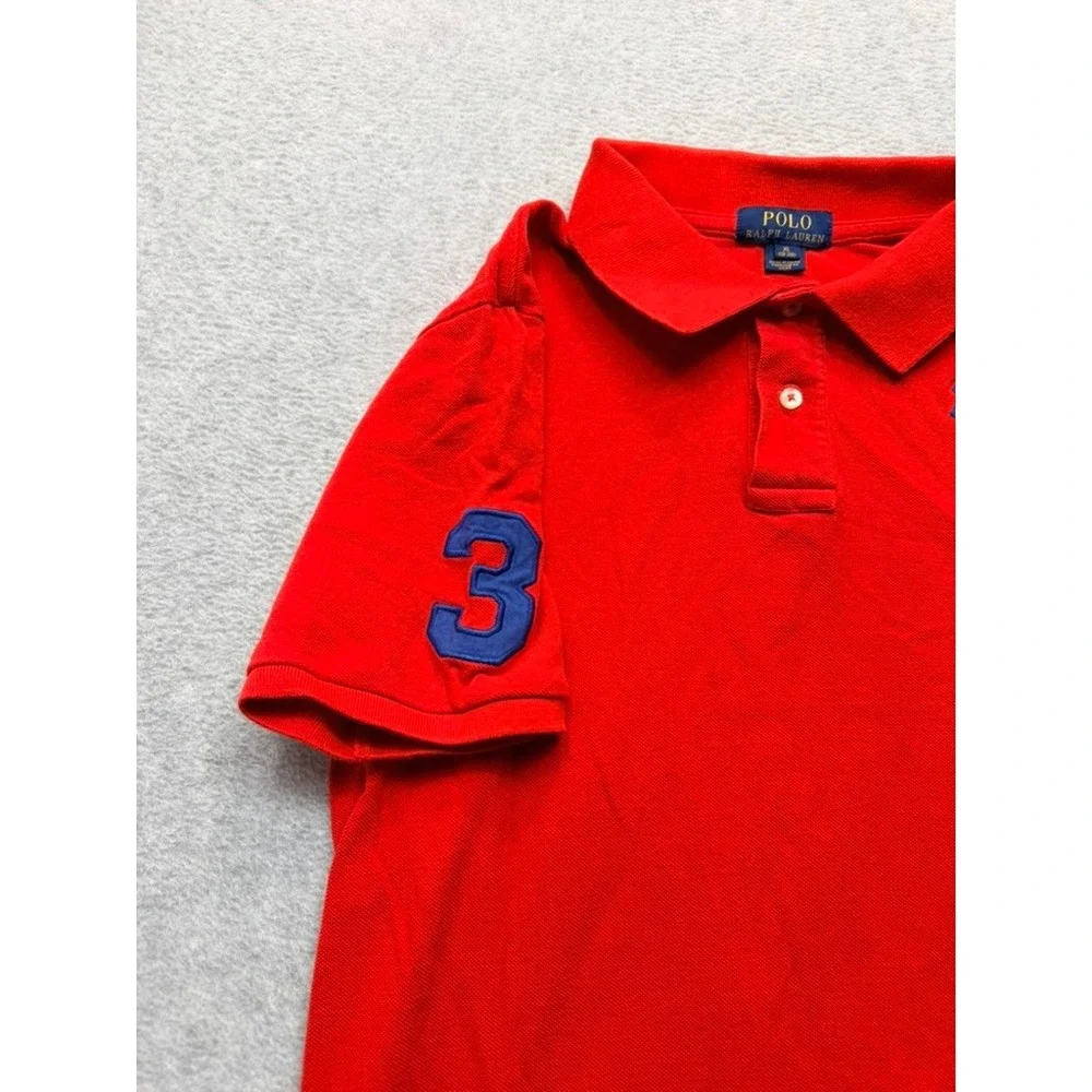 Polo Ralph Lauren Boys Red Big Pony Short Sleeve Polo Shirt XL 18-20